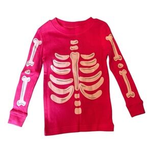 Komar Kids Skeleton Shirt 18M Halloween Glow Bones Long Sleeve Tee